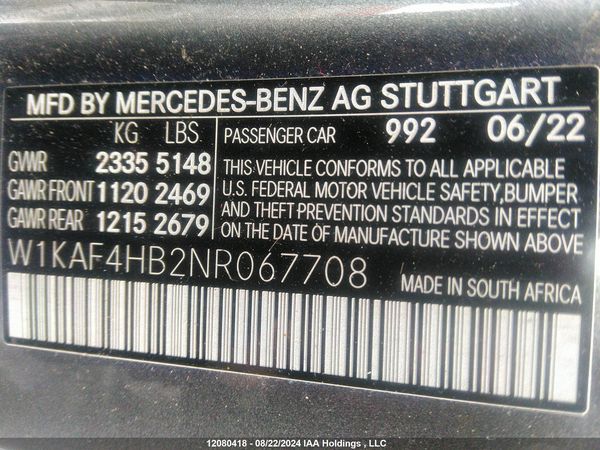 2022 MERCEDES-BENZ C 300 4MATIC