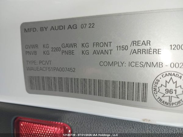 2023 AUDI A5 SPORTBACK S Line quattro Prestige