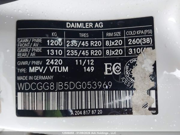 2013 MERCEDES-BENZ GLK 350 4MATIC — I9