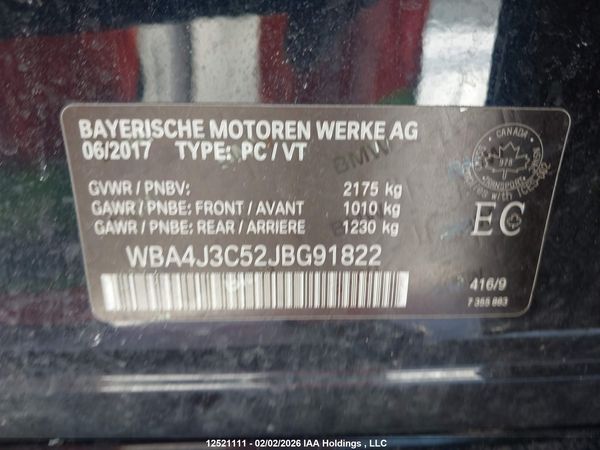 2018 BMW 430I GRAN COUPE XDRIVE — I9