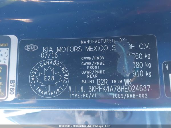 2017 KIA FORTE LX Base — I19