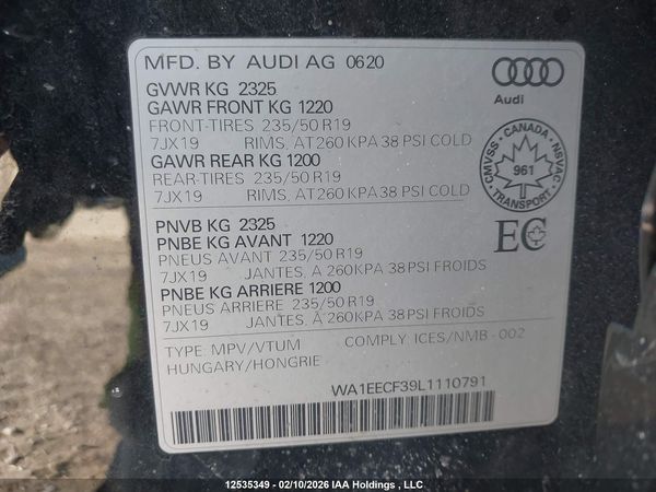 2020 AUDI Q3 45 PROGRESSIV