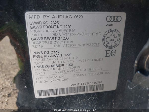 2020 AUDI Q3 45 PROGRESSIV