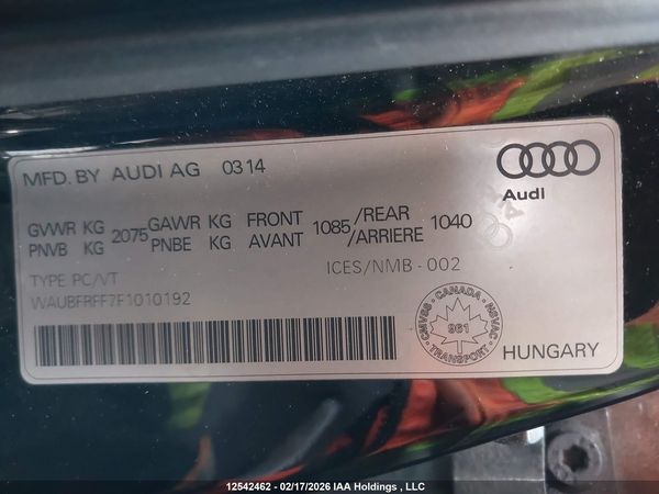 2015 AUDI A3 quattro Premium — I9