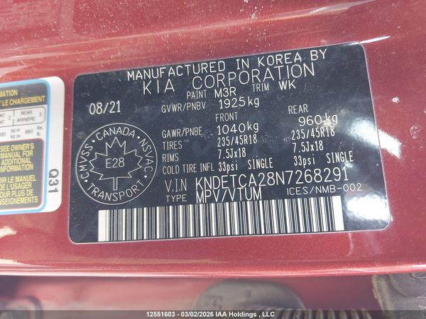 2022 KIA SELTOS SX, SX Sunroof Pkg — I19