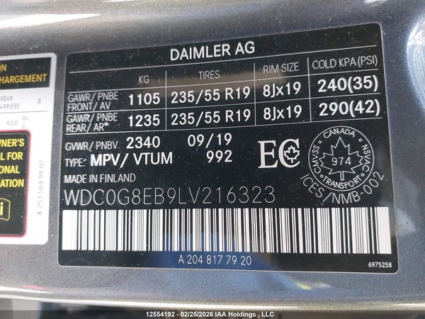 2020 MERCEDES-BENZ GLC 300 4MATIC