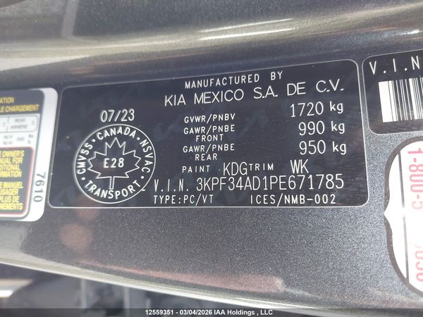 2023 KIA FORTE — I9