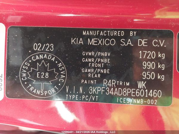 2023 KIA FORTE