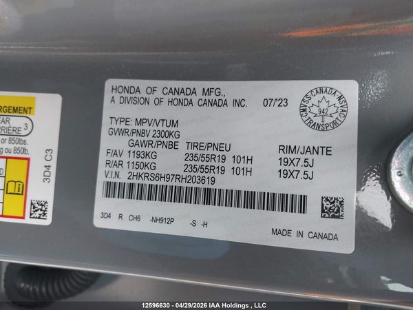 2024 HONDA CR-V TOURING HYBRID