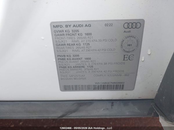 2022 AUDI E-TRON 55 TECHNIK