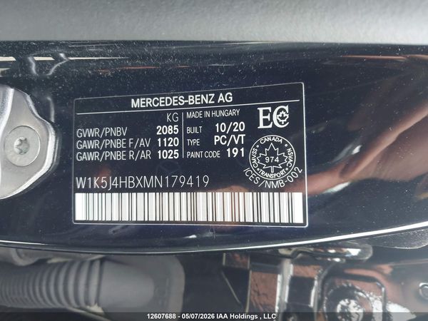 2021 MERCEDES-BENZ CLA 250 COUPE 4MATIC — I9