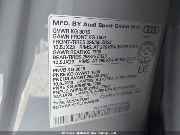 2023 AUDI RS Q8 4.0T