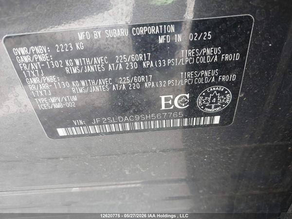2025 SUBARU FORESTER CONVENIENCE — I9