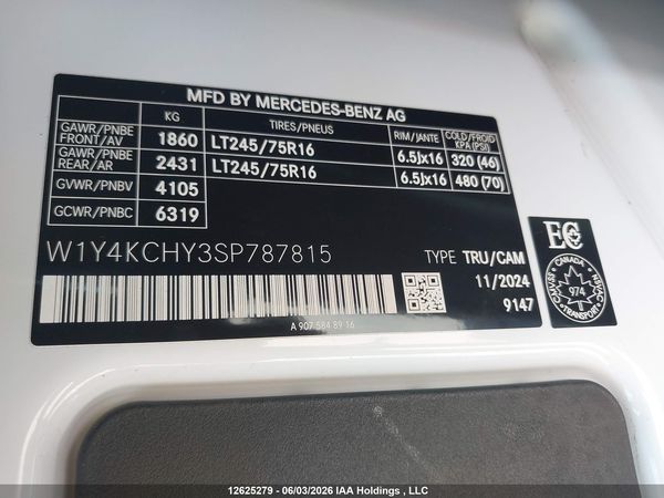 2025 MERCEDES-BENZ SPRINTER 2500 HIGH ROOF 4-CYL DIESEL