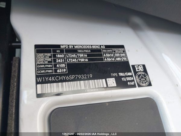 2025 MERCEDES-BENZ SPRINTER 2500 HIGH ROOF 4-CYL DIESEL