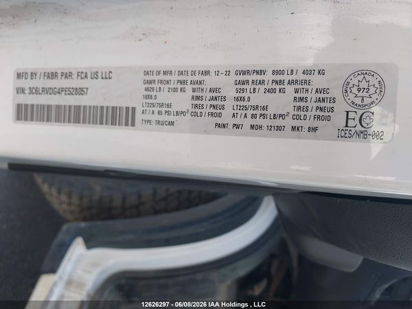 2023 RAM PROMASTER 2500 2500 HIGH