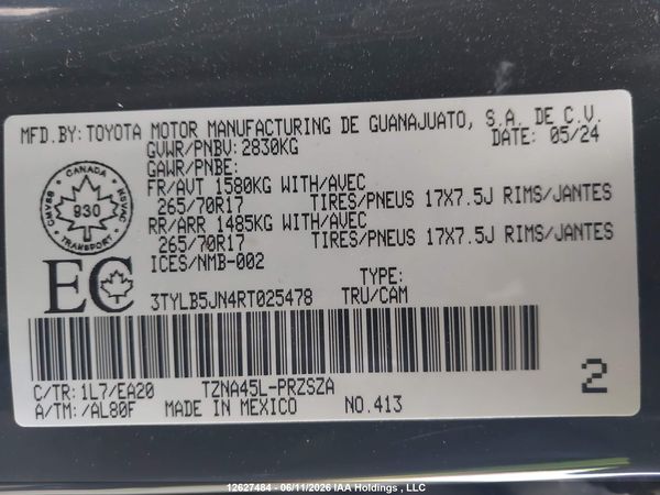 2024 TOYOTA TACOMA — I18