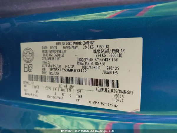 2021 FORD F-150 XLT
