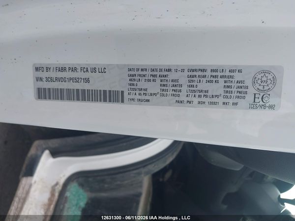 2023 RAM PROMASTER 2500 2500 HIGH