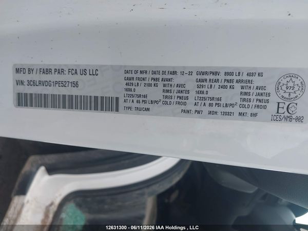 2023 RAM PROMASTER 2500 2500 HIGH