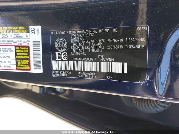 2024 TOYOTA GRAND HIGHLANDER XLE/LIMITED/PLATINUM