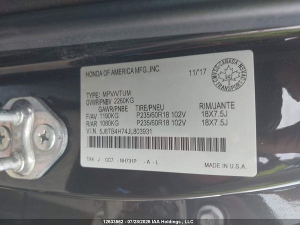 2018 ACURA RDX ADVANCE