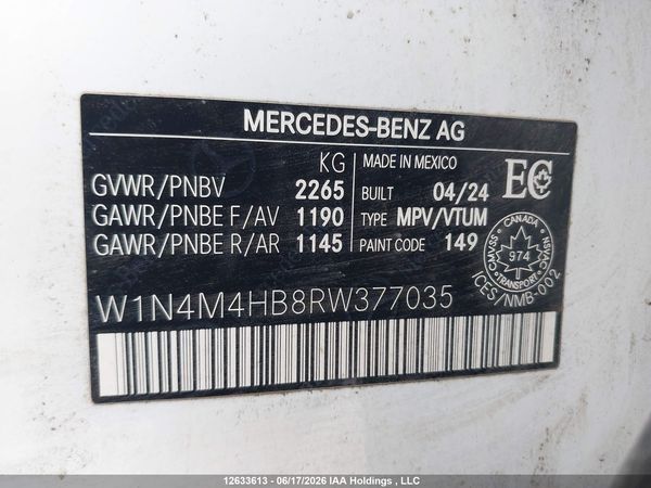 2024 MERCEDES-BENZ GLB 250 4MATIC
