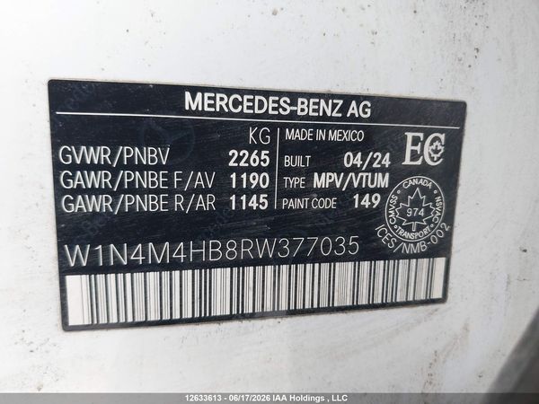 2024 MERCEDES-BENZ GLB 250 4MATIC