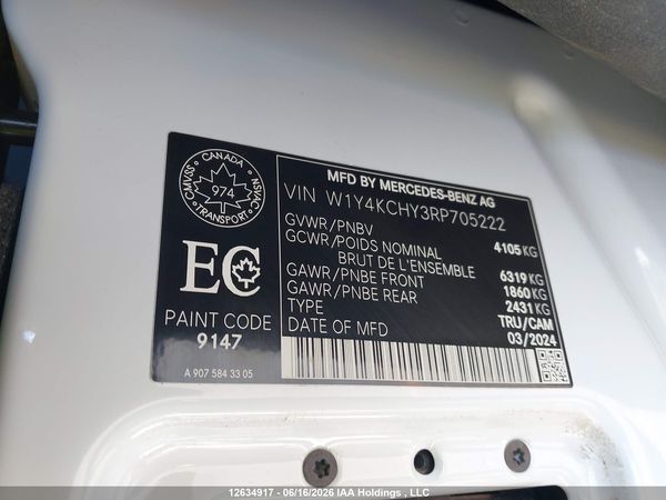 2024 MERCEDES-BENZ SPRINTER 2500 907 (VS30)