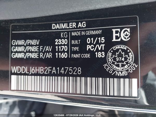 2015 MERCEDES-BENZ CLS 400 4MATIC