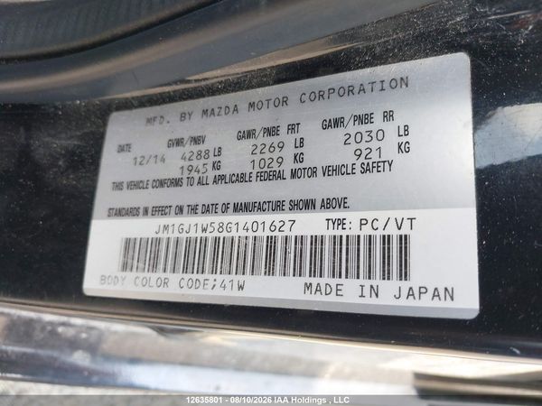 2016 MAZDA 6 GRAND TOURING