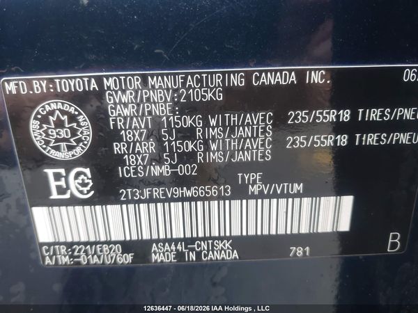2017 TOYOTA RAV4 SE