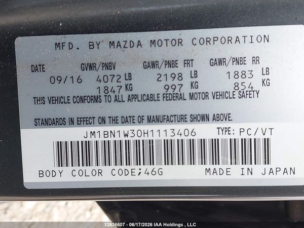 2017 MAZDA 3 GRAND TOURING