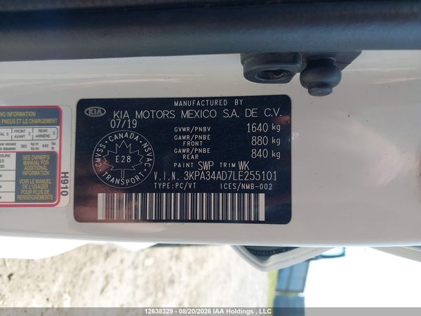 2020 KIA RIO