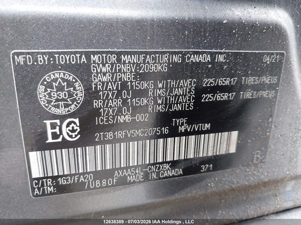 2021 TOYOTA RAV4 LE