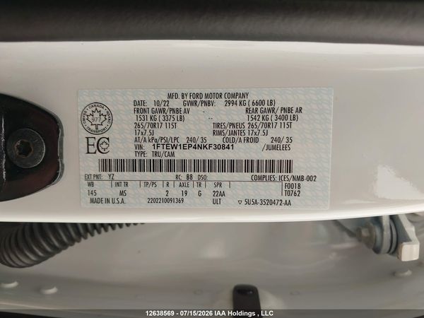2022 FORD F-150 XLT