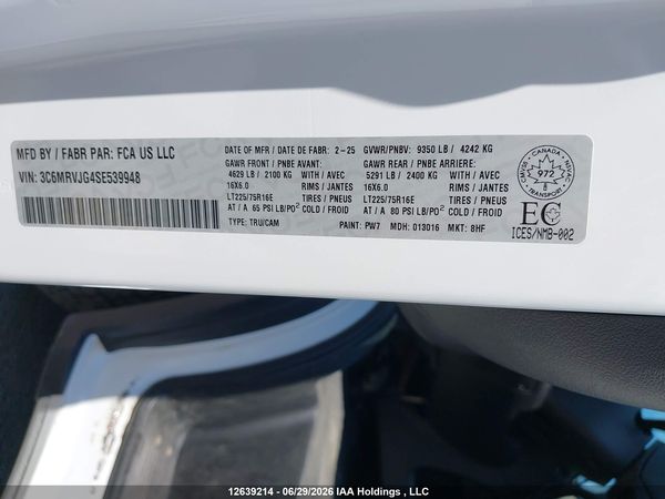 2025 RAM PROMASTER 3500 3500 HIGH