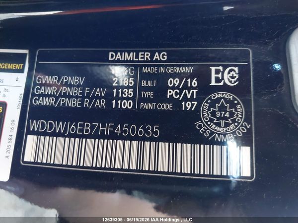 2017 MERCEDES-BENZ C 43 4MATI AMG