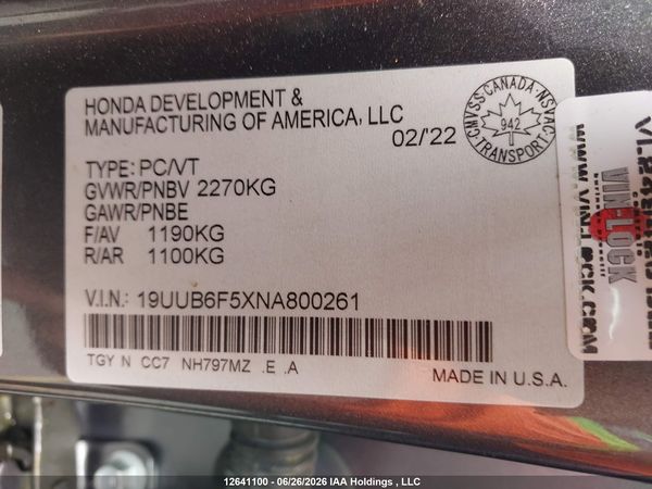 2022 ACURA TLX TECH A
