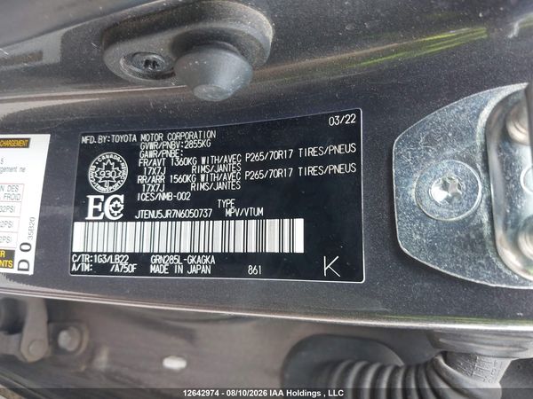 2022 TOYOTA 4RUNNER SR5 Prem