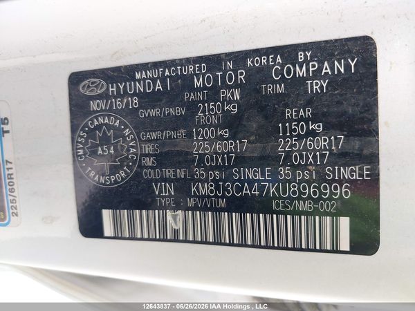 2019 HYUNDAI TUCSON PREFERRED