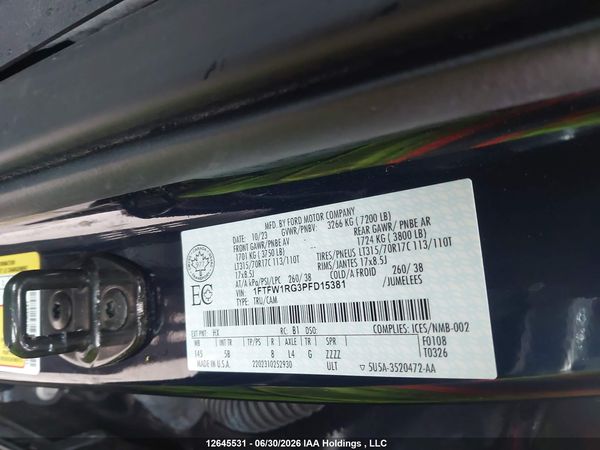 2023 FORD F-150 RAPTOR — I9