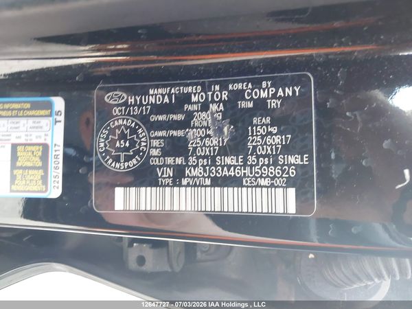 2017 HYUNDAI TUCSON LIMITED/SPORT AND ECO/SE