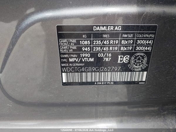 2016 MERCEDES-BENZ GLA 250 4MATIC