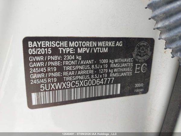 2016 BMW X3 XDRIVE28I