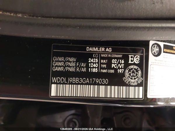 2016 MERCEDES-BENZ CLS 550 4MATIC