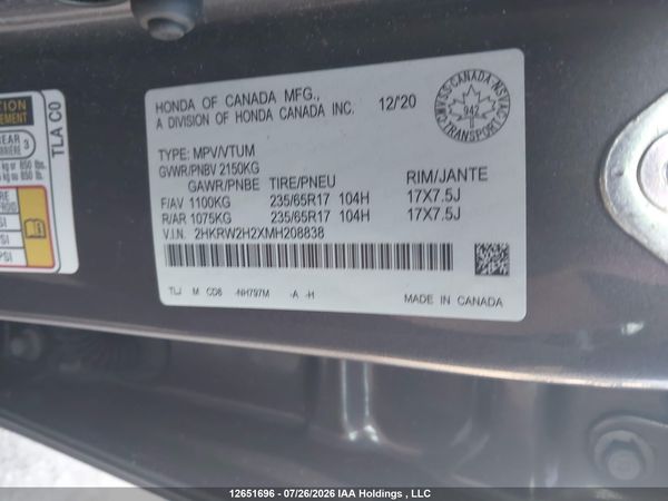 2021 HONDA CR-V LX