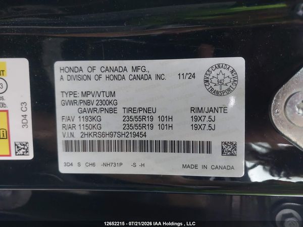 2025 HONDA CR-V TOURING HYBRID