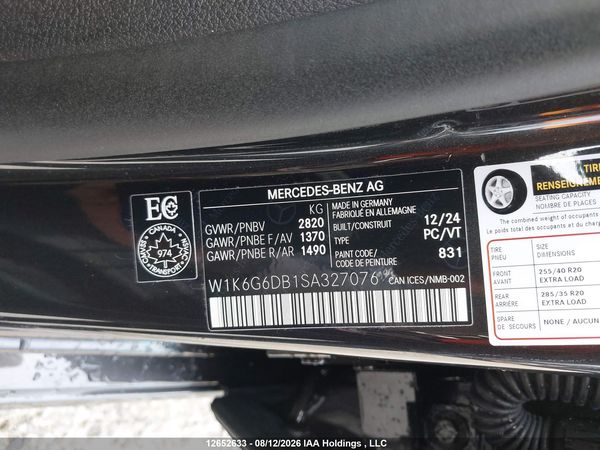 2025 MERCEDES-BENZ S 500 4MATIC