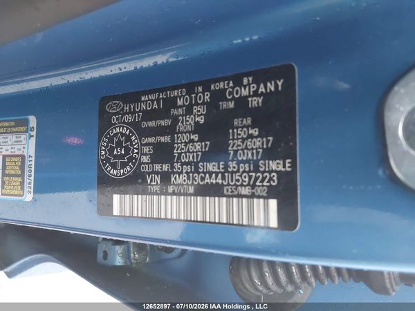 2018 HYUNDAI TUCSON LIMITED/SPORT AND ECO/SE